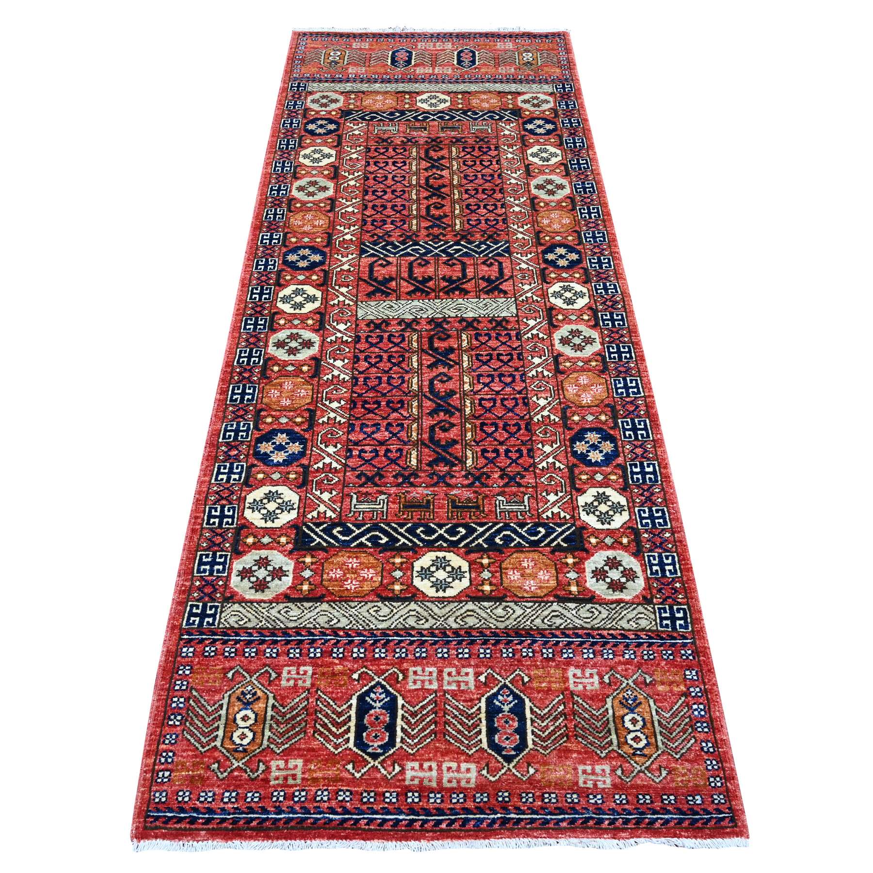 Traditional Wool Hand-Knotted Area Rug 2'11